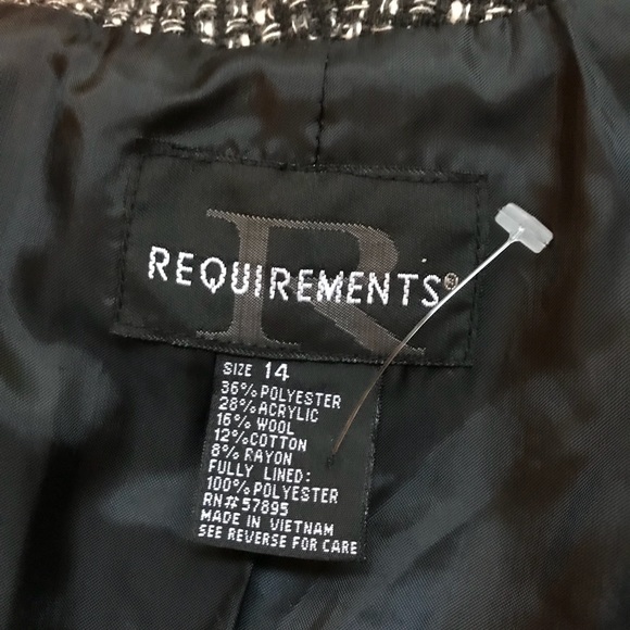 NWT Requirements Cropped Tweed Blazer Jacket - Picture 8 of 8